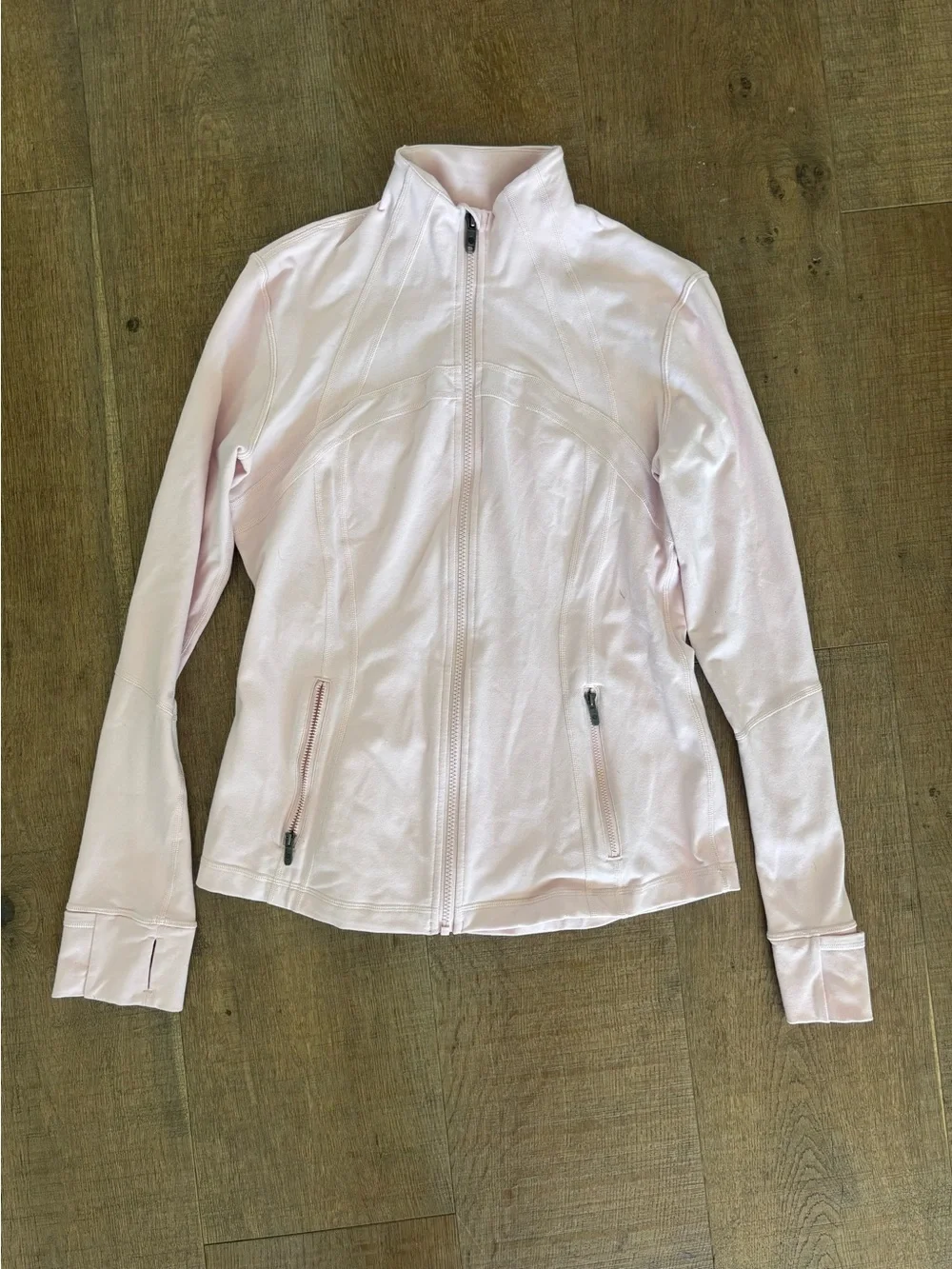 lululemon pale light pink zip up athletic jacket